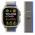 Miniatyrbild 1 av 7: Trailrem för Apple Watch Ultra 2 band 49mm 44mm 45mm 40mm 41mm 38mm 42mm 45 44 mm armband iWatch series 8 9 7 6 5 3 se Blå Grå Blue Gray 38 40 41mm