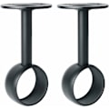 Miniatyrbilde 5 av 5: Gardinstangfester for tak, 32 mm, Matt Svart Rustfritt Stål, 2 stk - Kraftig Hold