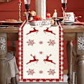 Miniatyrbillede 6 af 8: Jul Snefnug Linned Bordløber Dresser Skærfe Bord stil 5 One Size style 5 One Size