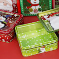 Miniatyrbild 4 av 5: Julplåtlåda Takfönster Plåtlåda Med Lock Plåtplåt Cookie 08