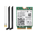 Miniatyrbillede 1 af 5: WiFi 6E 5374M AX211 AX211NGW CNVio2 M2 Trådløst kort Bluetooth-kompatibel 5.3 Tri-Band WiFi6E Netværksadapter