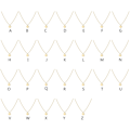 Miniatyrbild 3 av 11: Justerbar Snygg Initialhänge Halsband Bokstav Guldkedja Halsband Mode Disk Halsband Handgjord Gåva för Par null - B