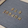 Miniatyrbillede 4 af 11: 147 stk. Bogstaver, Skilte, Tal og Symboler til Udskiftelige Filtbogstavtavler DIY Rosenguld