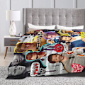 Miniatyrbillede 4 af 5: Chris Pine Blød og behagelig varm fleece tæppe til sofa, kontorsseng, sovesofa, hyggelig fluffy plys sengtæpper, strandtæpper-e282 50x40in 125x100cm