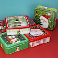Miniatyrbillede 3 af 5: Jul Tin Box Tagvindue Tin Box Med Låg Tin Cookie 08