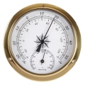 Miniatyrbild 1 av 11: 115 mm Väggmonterad Termometer Hygrometer Klocka Tidvattenklocka Väderstation Koppar för Skal Inomhus Utomhus null - 5