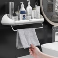 Miniatyrbillede 3 af 4: Badeværelseshylde Opbevaring Shampoo Organizer Væg Hylder Brusestang | Opbevaringshylder & Hylder