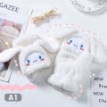Pikkukuva 1 / 5: Sanrio Cinnamoroll Kawaii Flanellhanskat Y2k Harajuku Style Sof White