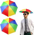 Huvud Paraply Hattar Regnbåge Paraply Hatt Bärbara Mini Paraply Kepsar Utomhus Sol Regn Skydd