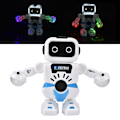 Miniatyrbilde 5 av 11: Elektronisk smart romdansende robot med musikk blinkende LED-lys gående leker gave til barn
