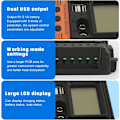 Miniatyrbillede 5 af 5: Solar Charge Controller PWM 30A 12V/24V med LCD & Dobbelt USB til Solpanel