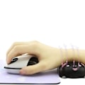 Miniatyrbild 3 av 5: Datorarm handledsstöd stödfäste för datormus, tecknad design Svart