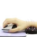 Miniatyrbillede 3 af 5: Datorarm håndledsstøtte støttefod til computermus, tegneserie design sort