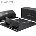 Pikkukuva 1 / 6: KINGSEVEN 2022 Uusi brändin muotoilu Naisten lasit TR90 Polaroid aurinkolasit Miehet Retro aurinkolasit Sonnenbrille Herren Black Black Orignal