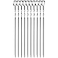Miniatyrbilde 1 av 4: Gjenbrukbare kebabspyd i rustfritt stål for grønnsaker og kyllingkjøtt, 10 flate metallgrillspyd (41 cm/16 tommer)