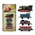 Miniatyrbillede 1 af 2: Simulerings Retro Damptog Legetøjs Sæt Træk Tilbage Simulerings Damptog Model Legetøj til Drenge og Piger Gave Sort
