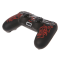 Miniatyrbillede 3 af 10: Gamepad Controller Silikon Sleeve Beskyttelsesdæksel + 2 grebsdæksler til rød