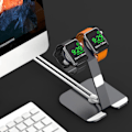 Pikkukuva 2 / 5: Power Hållare Base Laddningsställ för Apple-Watch 1/2/3/4/5/SE Dubbel Smartwatch Dockningsfäste