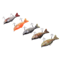 Miniatyrbillede 3 af 5: 5 stk 6 sektioner fiskedrag Multi Jointed Swimbbait Multi hårt bete med 2 kroge