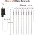 Miniatyrbild 4 av 5: Meteor Shower Rain Falling Raindrop Lights 8 Tube Gratis frakt