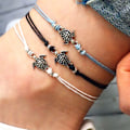Pikkukuva 5 / 5: 3 värisetti Vintage Wax Rep Turtle Anklet Armband Ancient