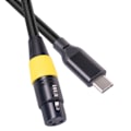 Miniatyrbild 4 av 11: USB-C hane till XLR hona mikrofonkabel Typ-C XLR stereo ljudadapterkabel 2M 3M för inspelare smartphones bärbar dator 3m