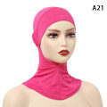 Miniatyrbild 1 av 7: Enfärgad undersjal Hijab-mössa Justerbar Stretchy Turban Ful A21 ONESIZE A21 ONESIZE