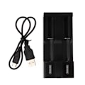 Miniatyrbillede 1 af 10: 18650 2-slots USB-lader Uafhængig Li-ion batteriopladningsenhed