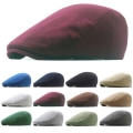 Miniatyrbild 6 av 8: 1 st bomullskepsar herr dam mössa mjuk casual basker solid unisex re khaki one size Khaki one size
