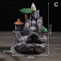 Miniatyrbillede 1 af 8: Tilbageflow Røgelsebrænder Resin Tilbageflow Røgelseholder Zen Dekoration C Onesize C Onesize
