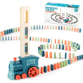 Miniatyrbilde 1 av 11: Domino Togglekke, 80 stk Domino Blokker Elektrisk Togsett Automatisk Domino Blokk Plassering Utdanningsleketøy Gave til Jenter og Gutter 60p