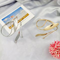 Miniatyrbillede 6 af 8: Bohemian Butterfly Leaf Charm Arm Chain Metal Hollow Out Geomet A1 one size A1 one size