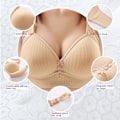 Miniatyrbilde 8 av 11: Plus Size BH Uten Stålring Tynn BH Push Up Løft Bralette Topper grå grey XXL 44/100BC