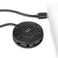 Miniatyrbillede 4 af 5: Magnetisk 2.0 USB-hub med 4 porte, forlænget kabel, Slim bærbar adapter splitter til Windows-systemdator, hvid