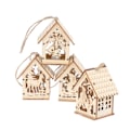 Miniatyrbillede 5 af 8: God Jul LED-lys Træhus Lysende Hytte Jul Elg one size Elk one size