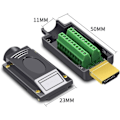 Miniatyrbild 2 av 5: HDMI-adaptersignaler Terminal Breakout Metal Cover Terminal Breakout Board Connector Lödfri fri svetsadapter (svart)