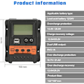 Miniatyrbillede 2 af 5: Solar Charge Controller PWM 30A 12V/24V med LCD & Dobbelt USB til Solpanel