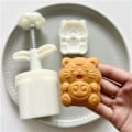 Miniatyrbillede 3 af 5: Plast Månekakeform 75g Tigerformede Frimærker Månekakeforme til Midthøstfestivalen DIY Bage Månekake Brug