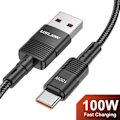 Miniatyrbild 3 av 5: 100W USB C-kabel Typ C Snabbladdningskabel 7A USB C-datasladd T Lila 2M