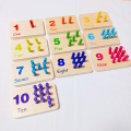 Miniatyrbilde 4 av 5: Tellepinner i tre: leker for matematikkmanipulasjon, førskole for tidlig læring Pedagogisk matematikkleke for småbarn og barnehage
