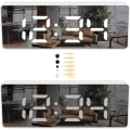 Miniatyrbild 3 av 4: Spegelväckarklocka, digital väckarklocka med 6,5\" LED-display för datum/temperatur, justerbar ljusstyrka Snooze-väckarklocka för resor/sovrum/kontor/kök, USB -driven och batteribackup-vit