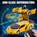Miniatyrbild 2 av 5: Transformerleksaker för pojkar och flickor i åldern 5-7 år, fjärrstyrd bil som förvandlas till en robot, radiostyrd ra