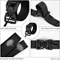 Pikkukuva 4 / 8: Miesten Taktinen Vyö, Sotilaallinen Tyyli Nopea Irrotus Nylon Vyö, Raskas Työvyö, Miesten Taktinen Vyö Lahja Koukun Kanssa, Nylon Riggers Vyöt Miehille Nylon buckle-B 4PCS