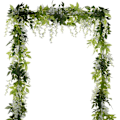 Miniatyrbillede 1 af 3: 2m Kunstig Silke Wisteria Vinstok Garland til Bryllupsdekoration, Hjem, Have, Væghængning, 2-pak, Hvid