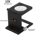 Miniatyrbillede 4 af 5: 10x Metal Foldbar Bordsspejl med LED-lys til Tekstil Op