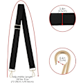 Miniatyrbild 4 av 5: Bred axelrem för byte av justerbart bälte Canvasväska Crossbody-handväska