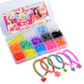Miniatyrbilde 1 av 5: Vevebånd, fargerike vevebånd, vevstol for armbånd DIY gummibånd vevstolsett