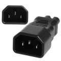Miniatyrbild 3 av 9: IEC 320 C14 till C7 Adapter IEC C7 till C14 AC Adapter 3-polig C14 Han till C7 Hon