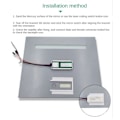 Pikkukuva 3 / 5: DC12V enkelknapp för peksensor med klocktemperaturdisplay LED för pekbrytare för sminkspegel Singer color