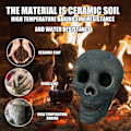 Pikkukuva 2 / 5: Halloween ihmiskallon koriste Uudelleenkäytettävä Fire Pit Skulls C 1kpl